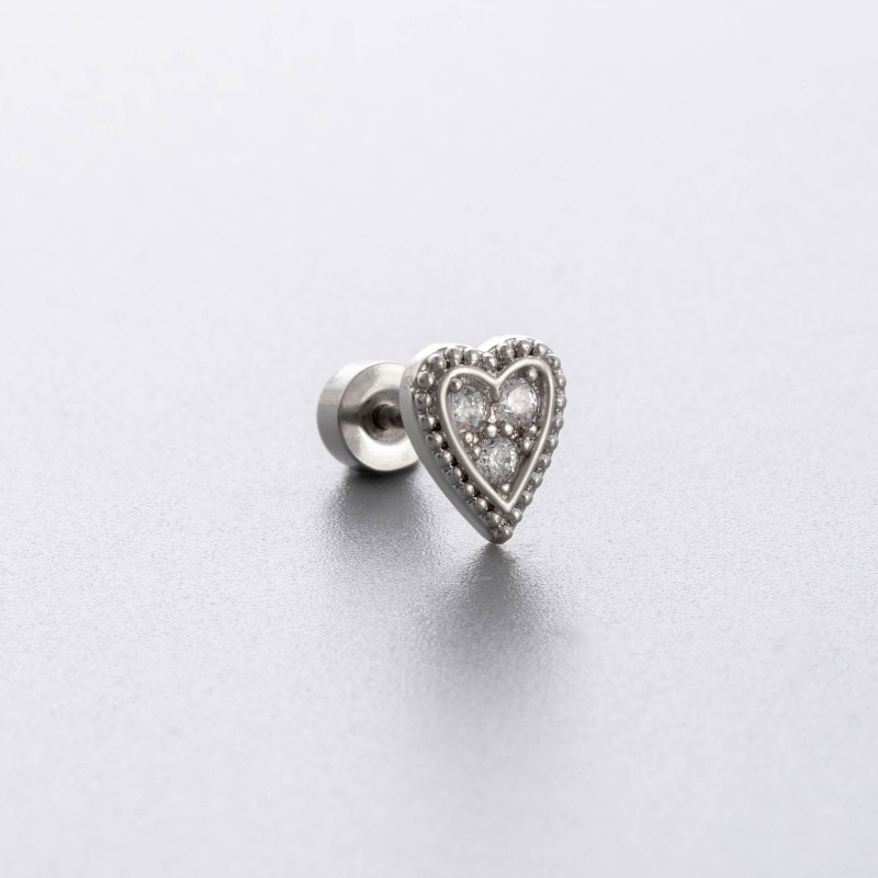 G23 Titanium Heart Flat Back C - огляд і ціна Tragus Flat Back