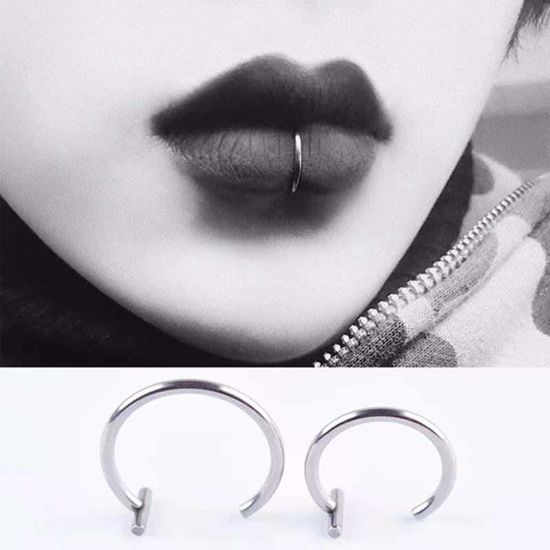 18G Surgical Steel Lip Ring Ha - огляд і ціна Body Jewelry Lip Ring