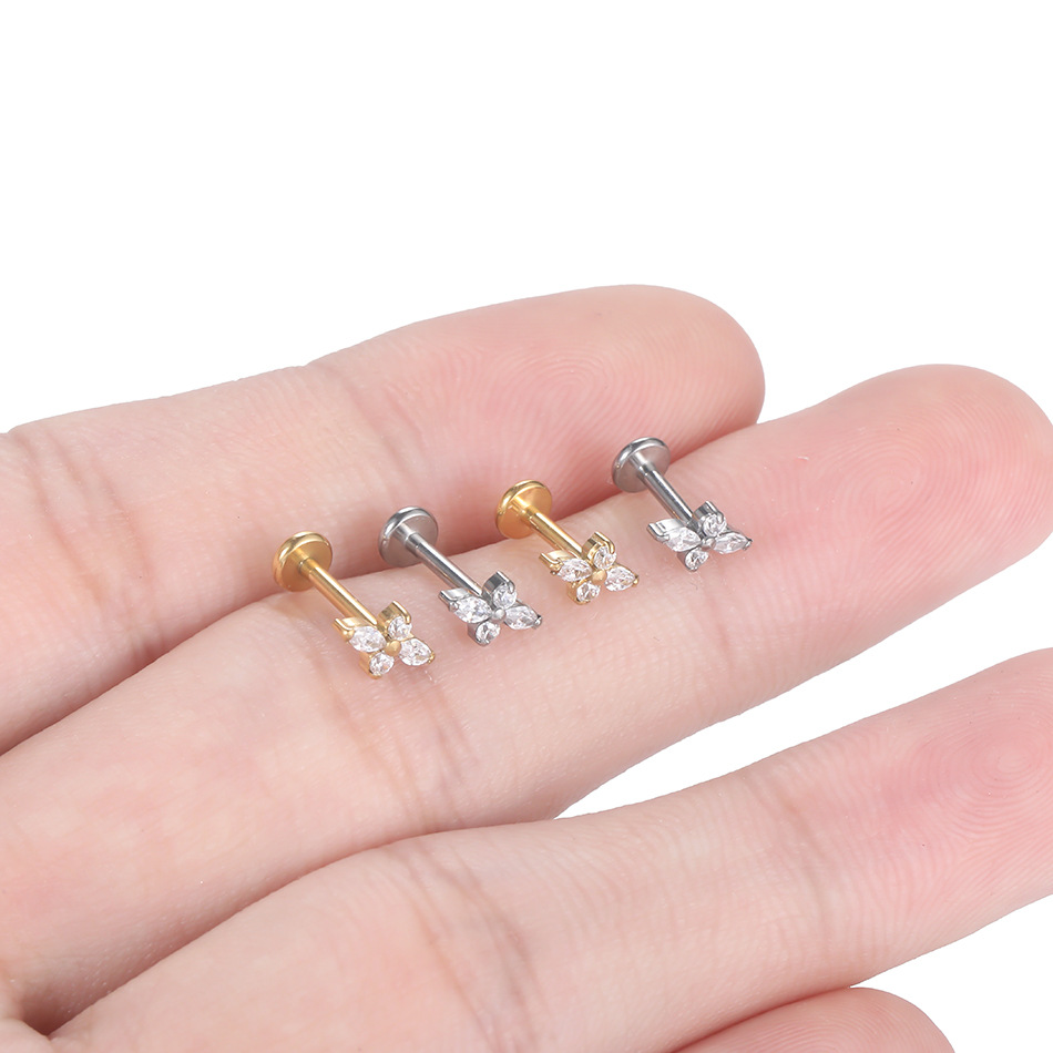 1PC G23 Titanium Labret Pierci - огляд і ціна Tragus Flat Back