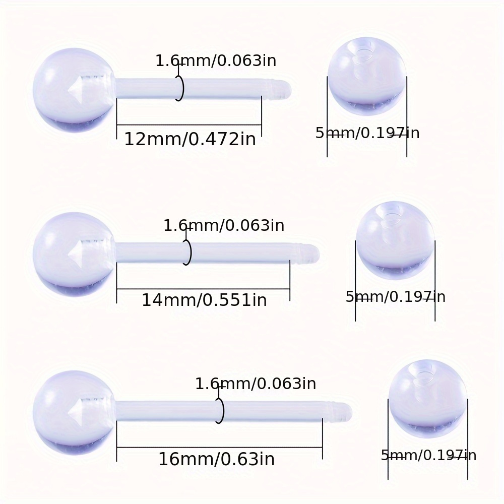 3pcs/Set (Each Size 1pc) Soft  - огляд і ціна Body Jewelry In Store