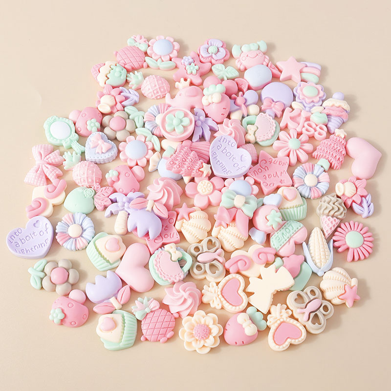 15pcs Mixed Resin Pink Color V - огляд і ціна Body Jewelry Flat Back