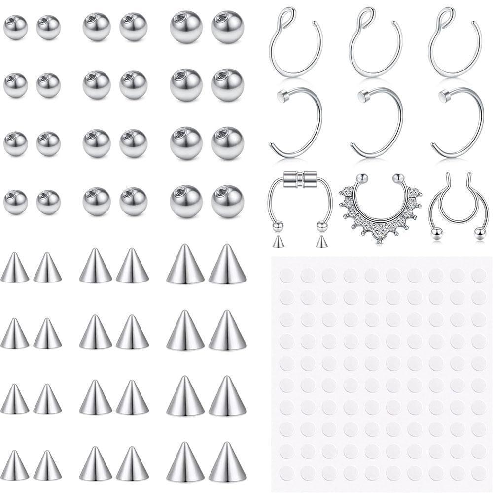 1-157Pcs Set Fake Eyebrow Ring - огляд і ціна Body Jewelry Replacement Ball