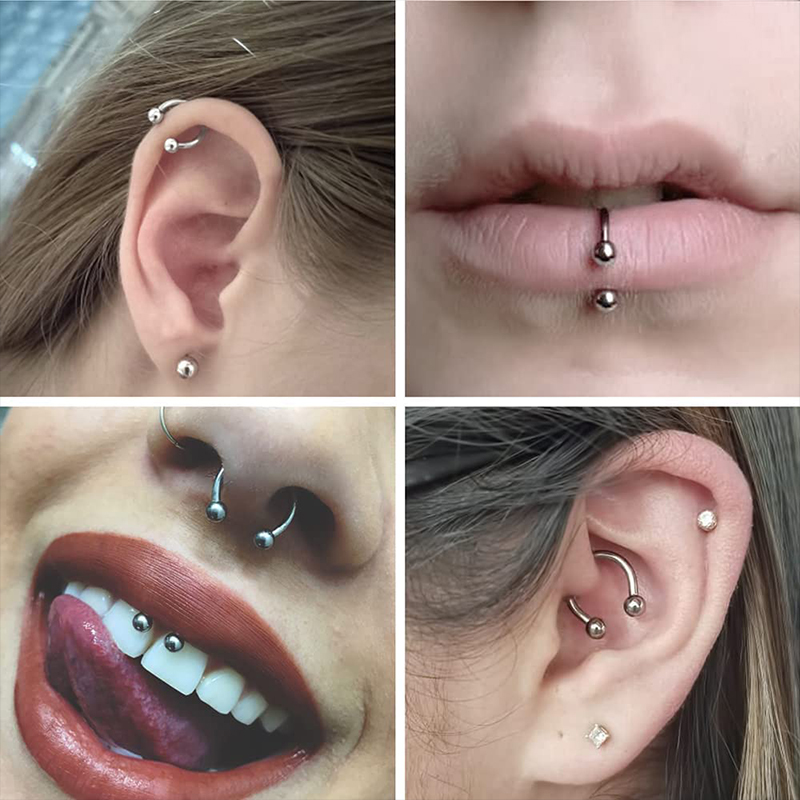 5pcs/lot Stainless Steel 18G H - огляд і ціна Body Jewelry Lip Ring