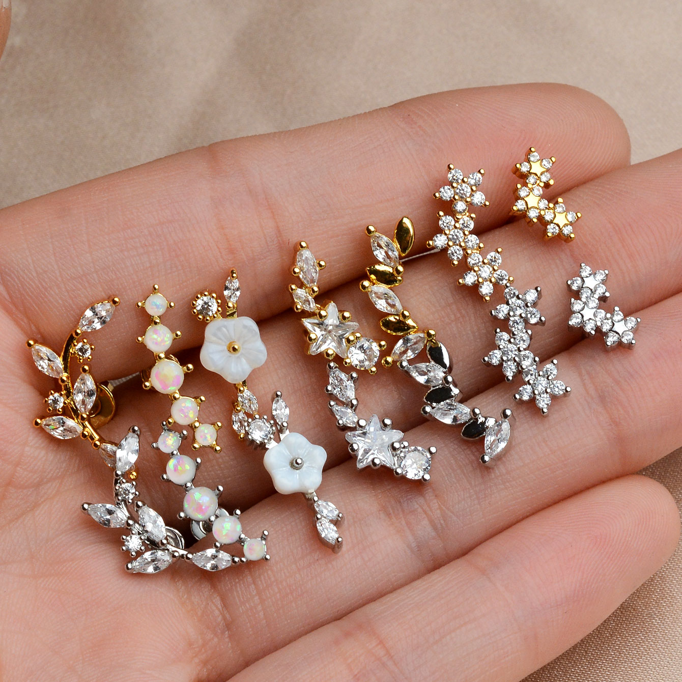 1PC Stainless Steel Star Flowe - огляд і ціна Body Jewelry Flat Back