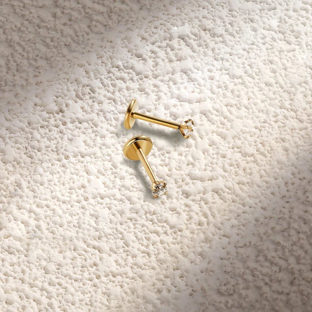 2/8PCS Stainless Steel Eearrin - огляд і ціна Body Jewelry Flat Back