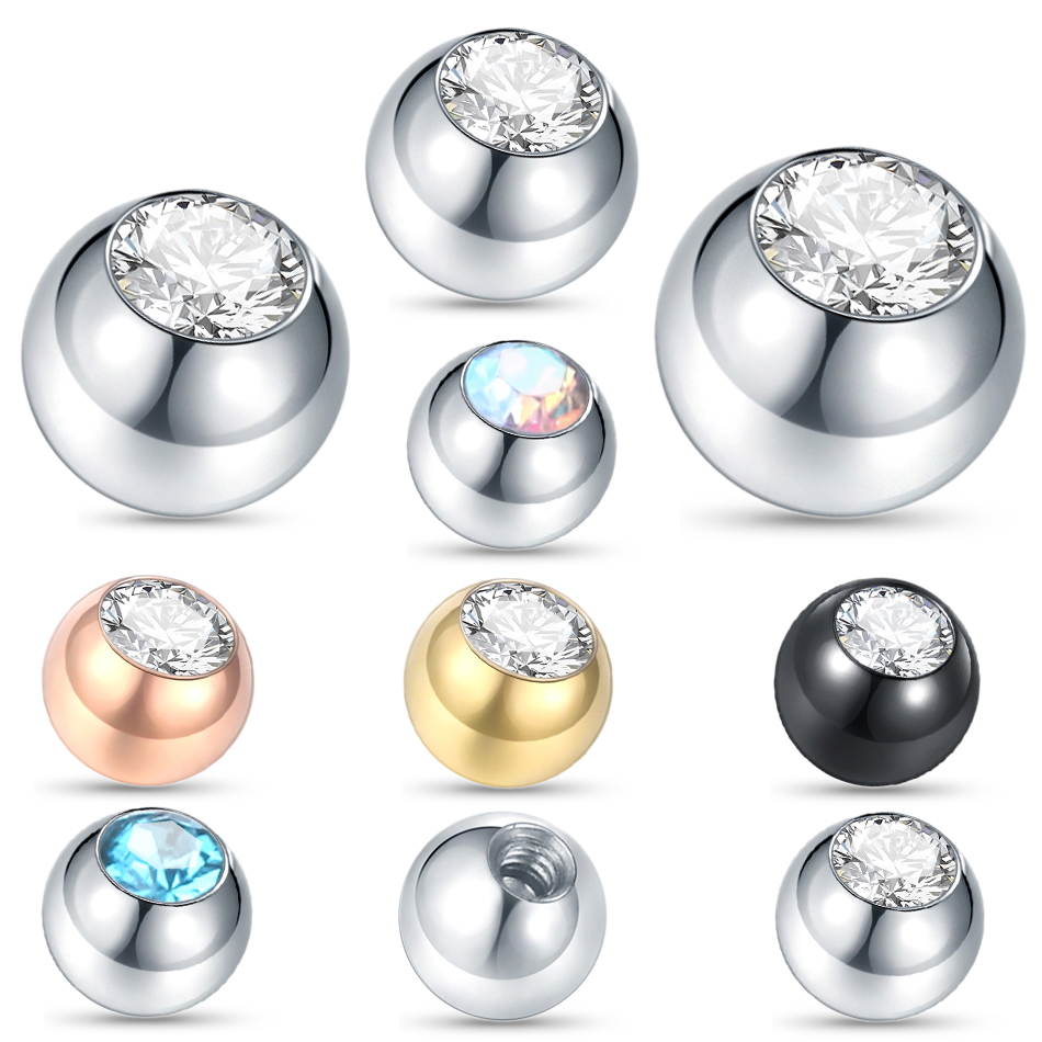 10PC Stainless Steel Screw Bal - огляд і ціна Body Jewelry Replacement Ball