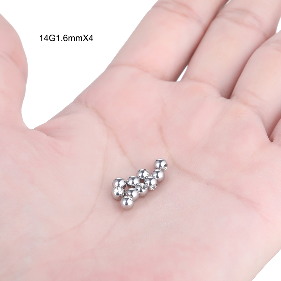 10PC Stainless Steel Screw Bal - огляд і ціна Body Jewelry Replacement Ball