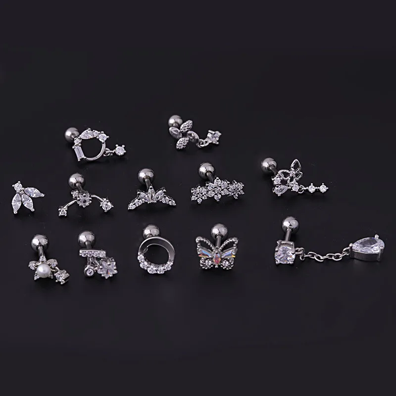 16G Tragus Helix Conch Piercin - огляд і ціна Tragus Flat Back