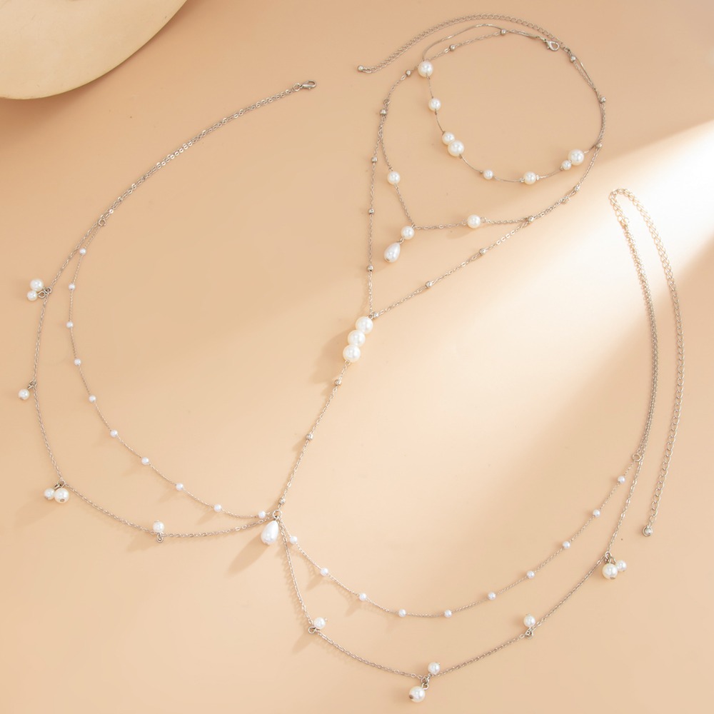 Multi Layer Imitation Pearl Ne - огляд і ціна Body Jewelry Necklace