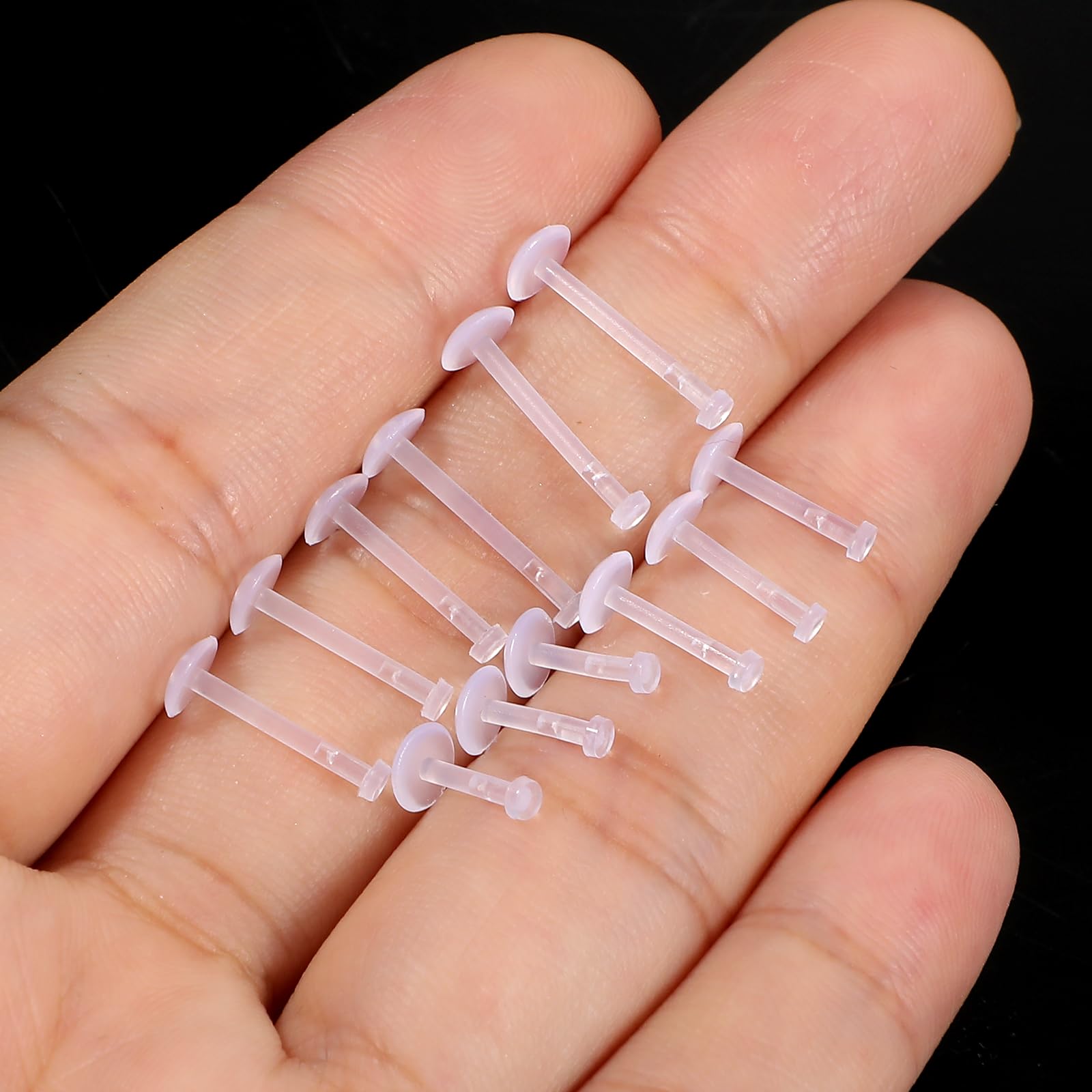 12 Pcs Flat Back Clear Earring - огляд і ціна Body Jewelry Flat Back