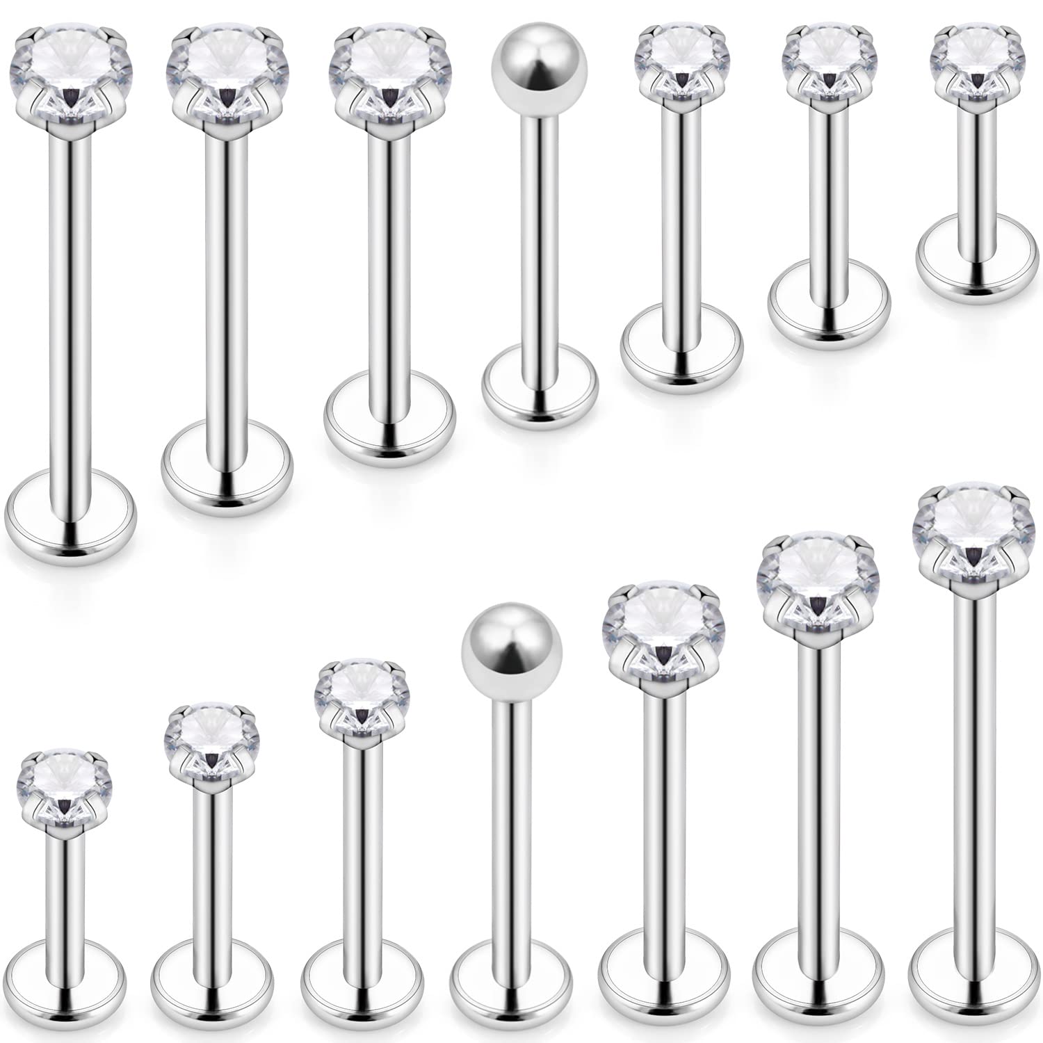 16G Different Sizes Flat Back  - огляд і ціна Body Jewelry Flat Back