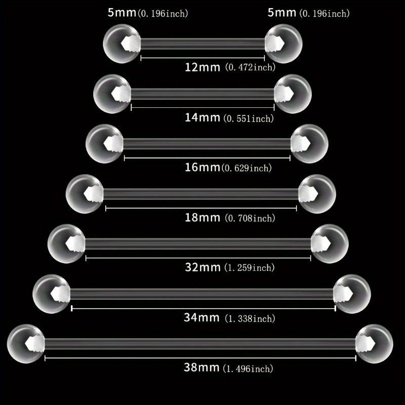 JKC Store 10pcs Acrylic Barbel - огляд і ціна Body Jewelry In Store