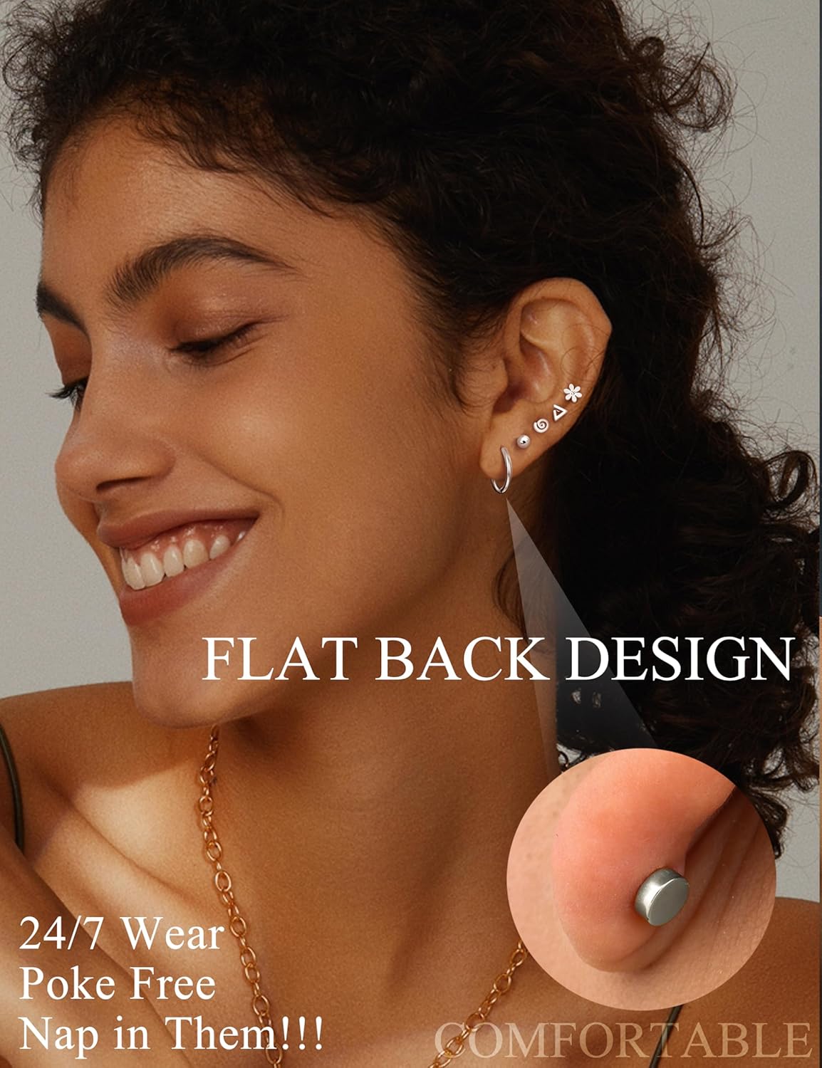 FASACCO 1 Pair Surgical Steel  - огляд і ціна Body Jewelry Flat Back