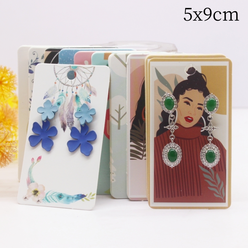50pcs 5x9cm Earrings Cards Pap - огляд і ціна Body Jewelry Holder