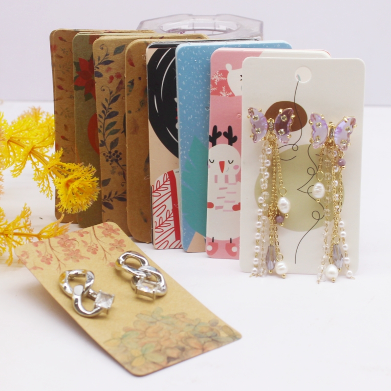 50pcs 5x9cm Earrings Cards Pap - огляд і ціна Body Jewelry Holder