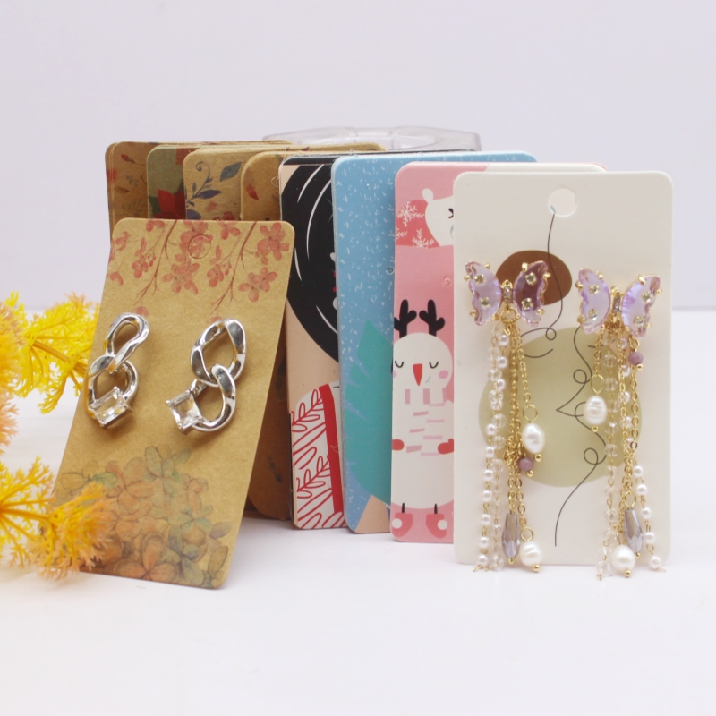 50pcs 5x9cm Earrings Cards Pap - огляд і ціна Body Jewelry Holder
